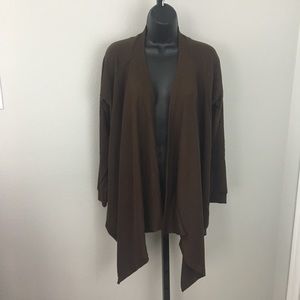 Brown waterfall sweater